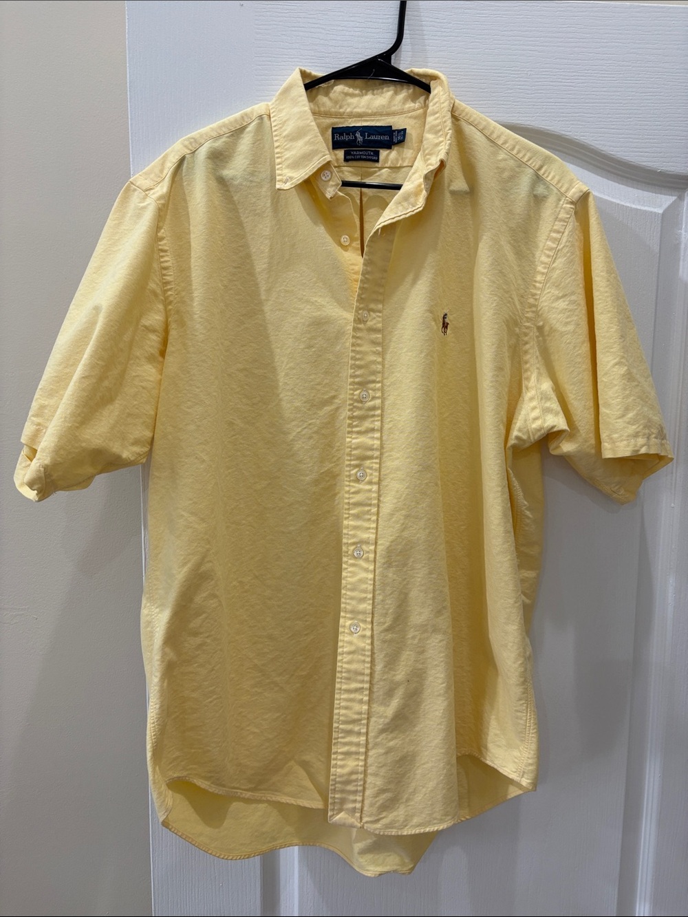 Ralph Lauren Yellow Button-Down Casual Shirt 100% Cotton
